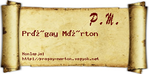 Prágay Márton névjegykártya